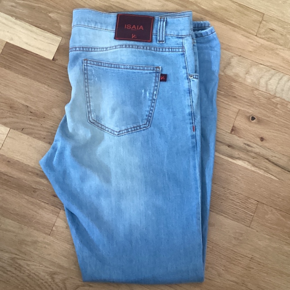 Isaia Light Blue Slim Men’s Jeans.  Size 38